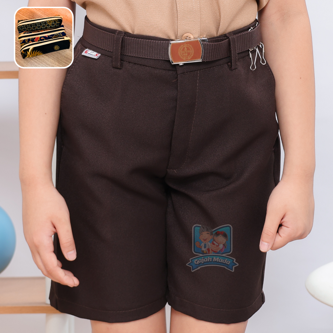 Celana Pendek SD Coklat Pramuka