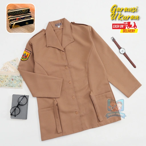 Image of Baju Pramuka Penegak Putri Premium Bahan Laricci Seragam Sekolah Lengan Panjang - Gajah Mada Uniform