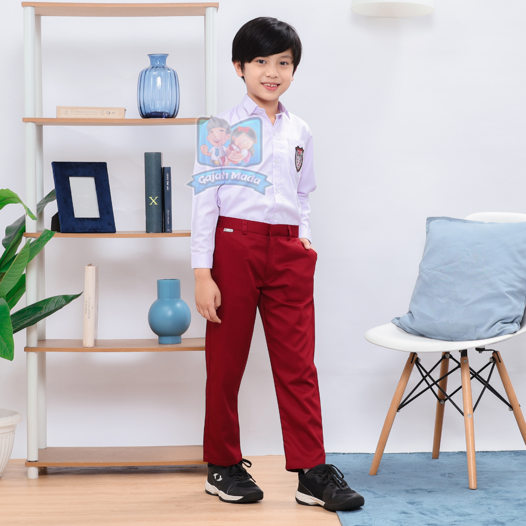 Celana Panjang SD Merah Maroon