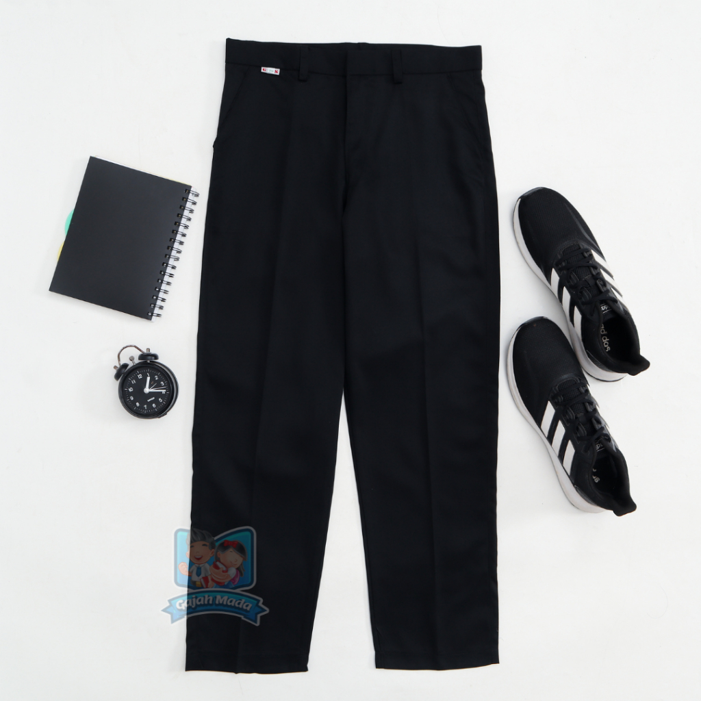 Celana Panjang SMP SMA Premium Hitam Bahan Nagata Drill Seragam Sekolah - Gajah Mada Uniform