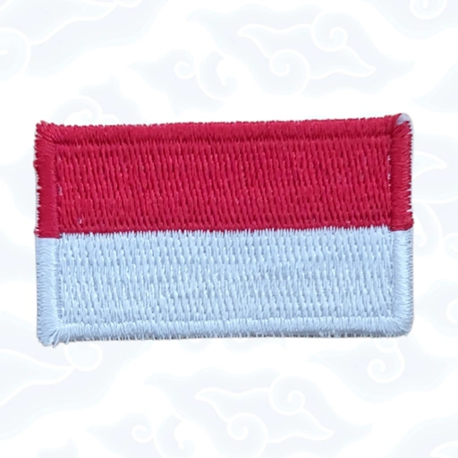 Badge Bordir Logo Bendera Merah Putih