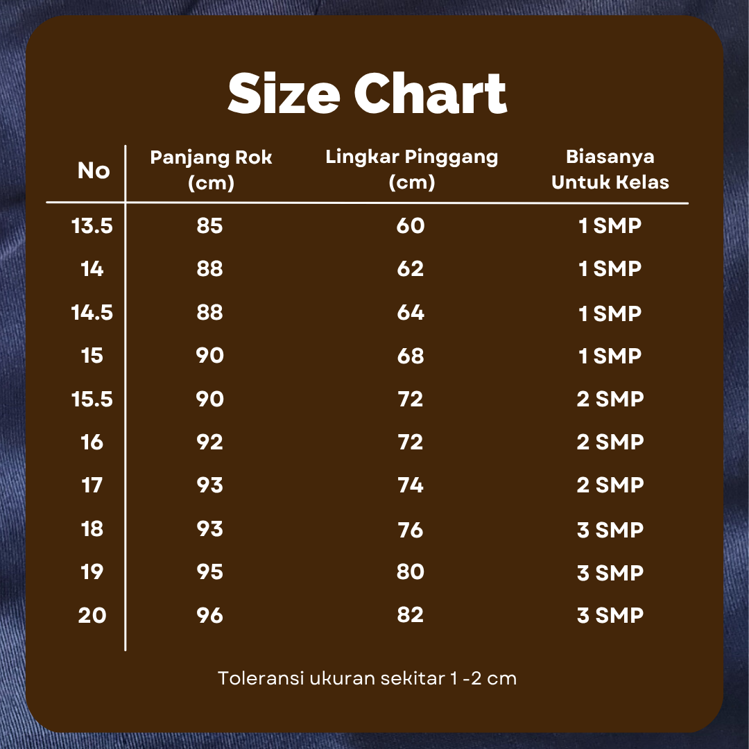 Rok Span SMP Biru Dongker