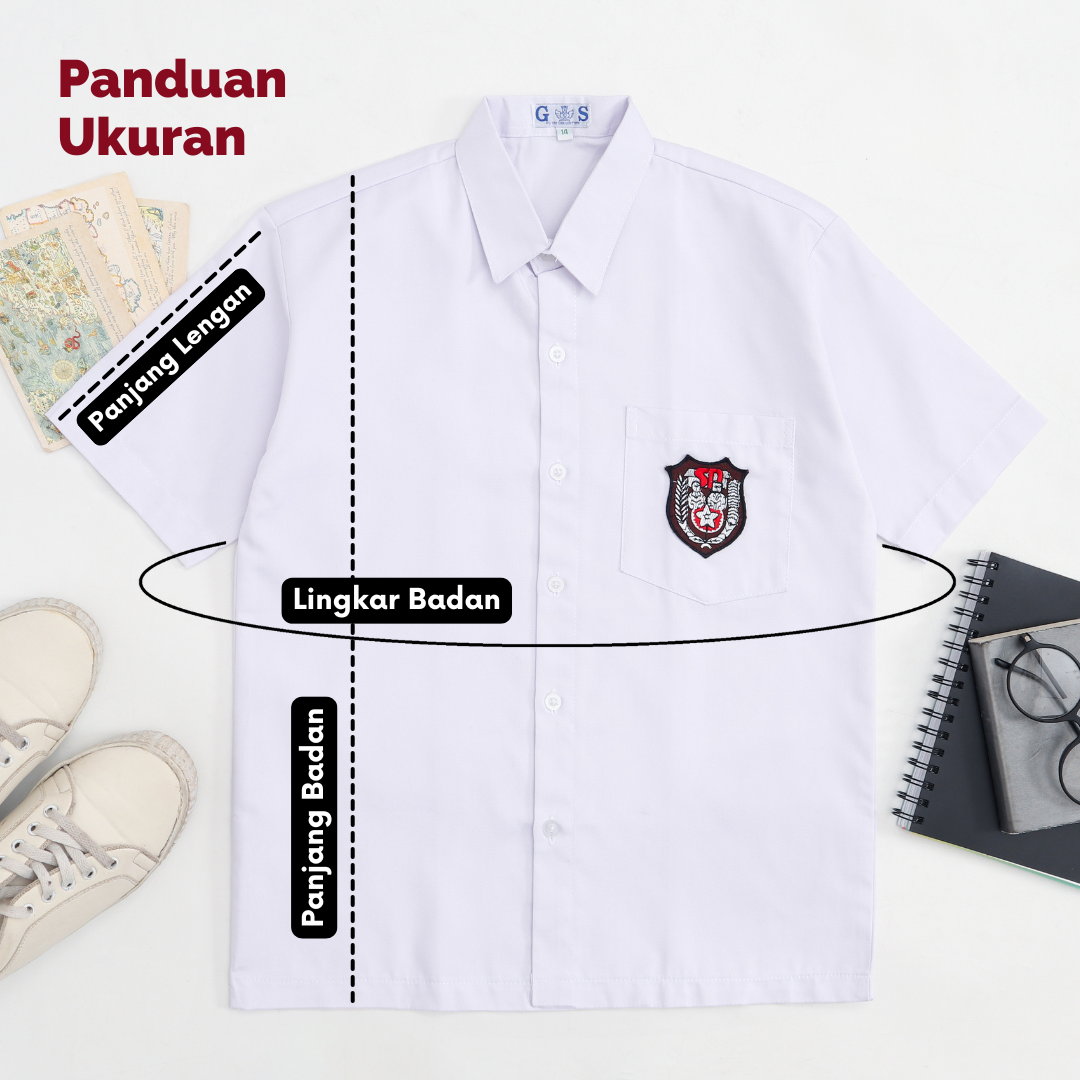 Baju Putih SD Lengan Pendek