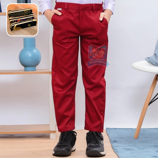 Celana Panjang SD Merah Maroon