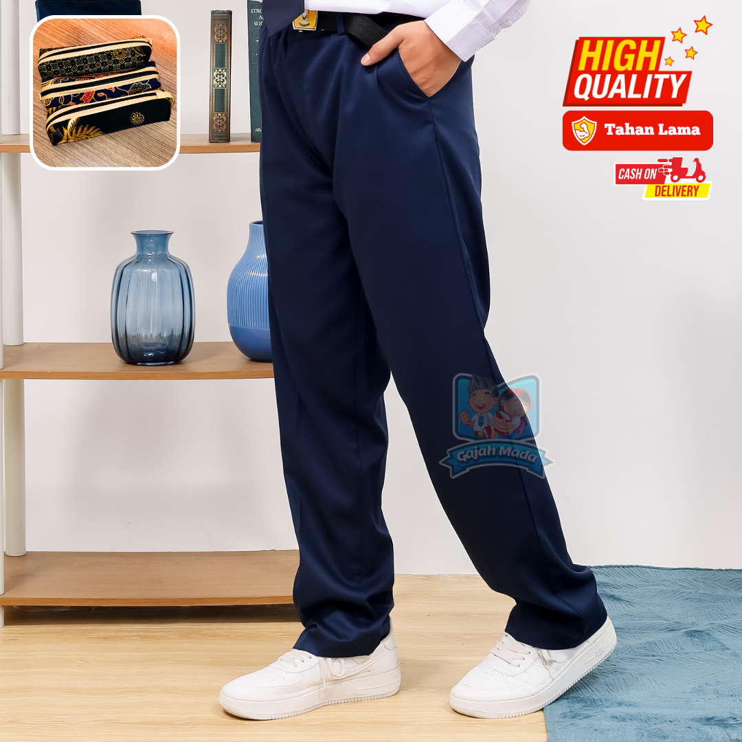 Celana Panjang SMP Biru Dongker