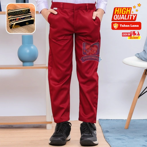 Celana Panjang SD Merah Maroon