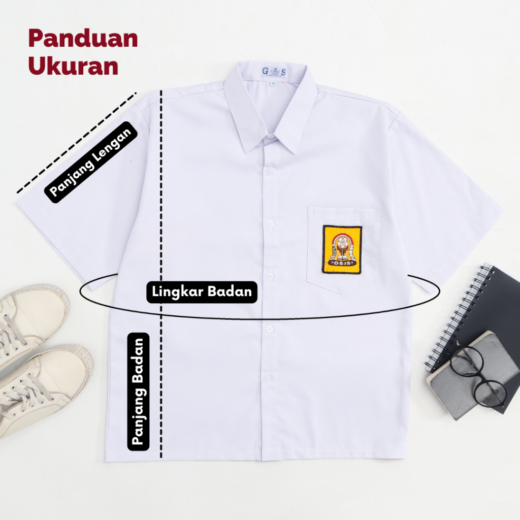 Baju Putih SMP Lengan Pendek