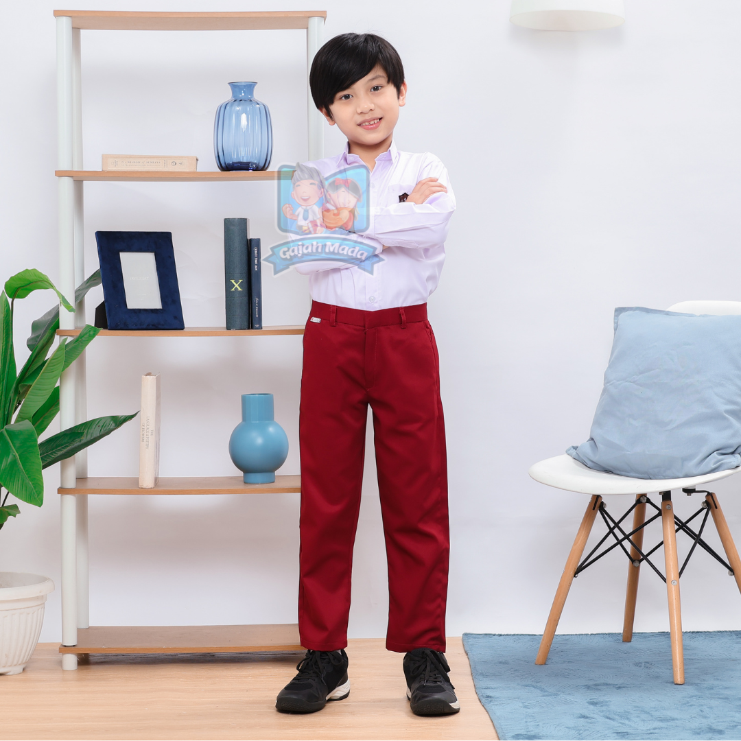Celana Panjang SD Merah Maroon