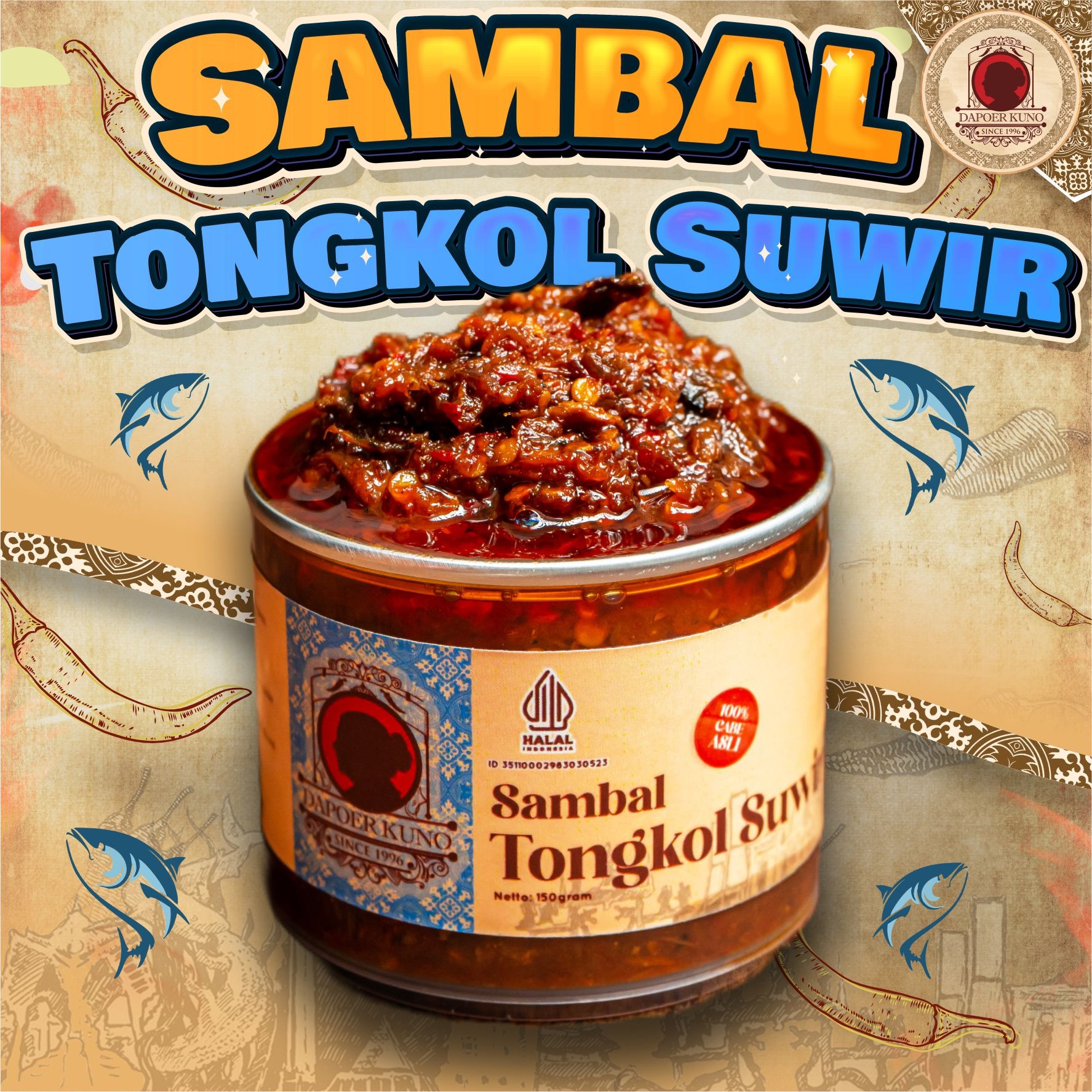 Dapoer kuno Sambal Tongkol Suwir  [150 Gram]