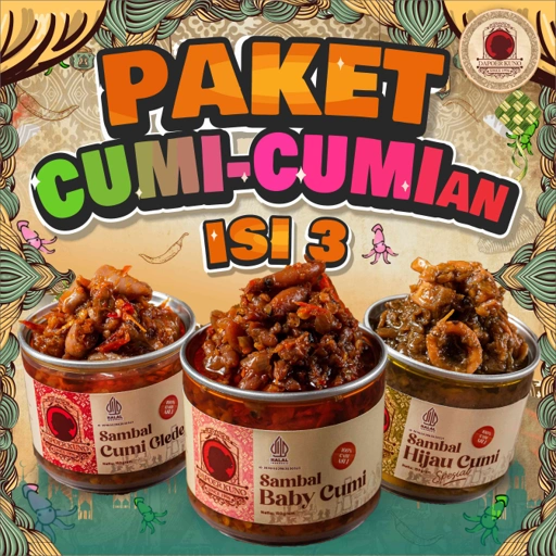Image of Paket Sambal Cumi Cumi an - Isi 3 DAPOER KUNO [150 Gram x 3pcs]
