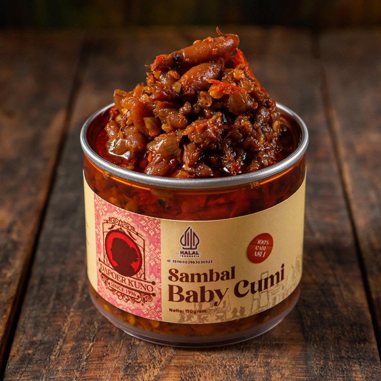 Paket Sambal Cumi Cumi an - Isi 3 DAPOER KUNO [150 Gram x 3pcs]
