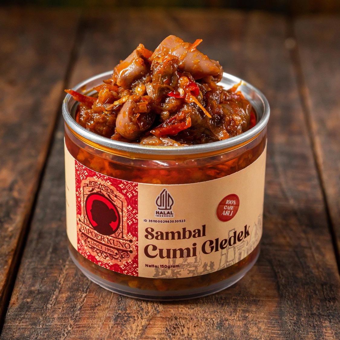 Paket Sambal Cumi Cumi an - Isi 3 DAPOER KUNO [150 Gram x 3pcs]