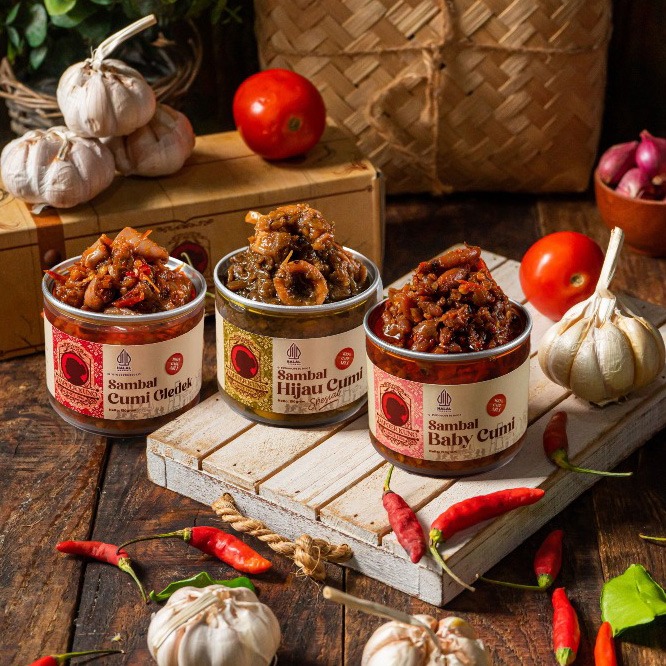 Paket Sambal Cumi Cumi an - Isi 3 DAPOER KUNO [150 Gram x 3pcs]