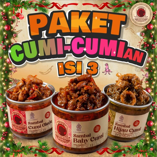 Image of Paket Sambal Cumi Cumi an - Isi 3 DAPOER KUNO [150 Gram x 3pcs]
