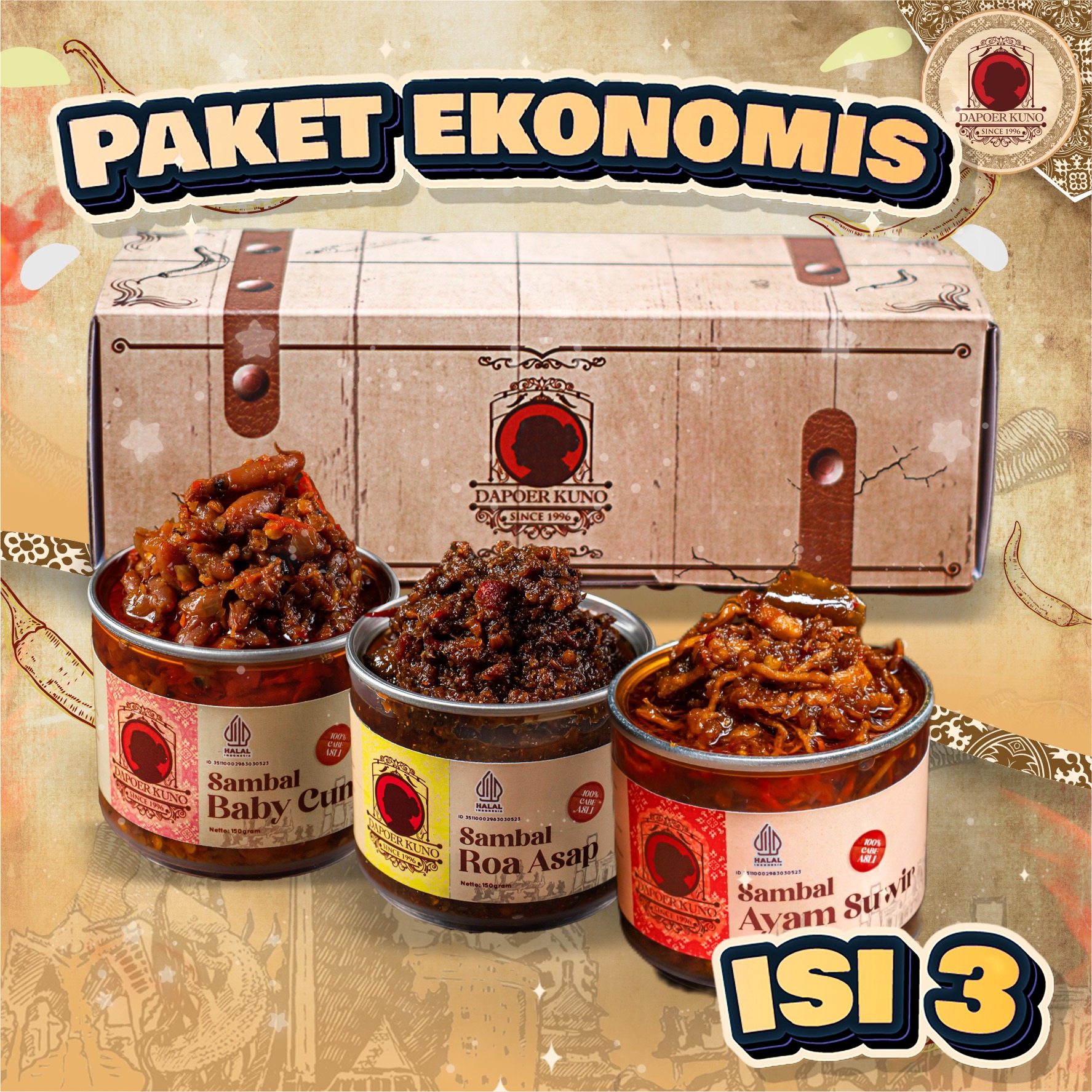 Dapoer Kuno - Paket Sambal Ekonomis Isi 3