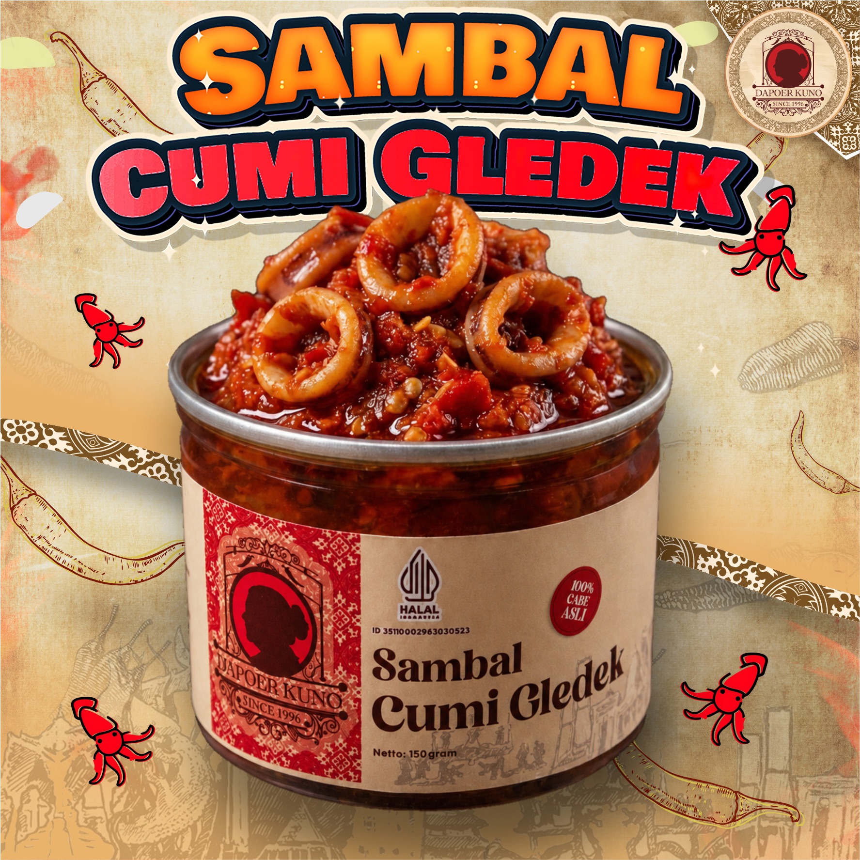 Dapoer Kuno - Sambal Cumi Gledek 150gr