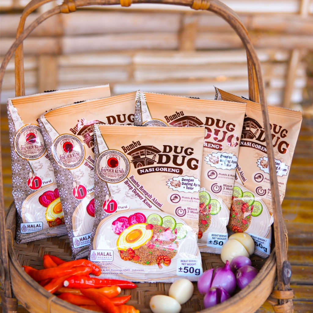 [5 Pcs] Dapoer Kuno - Bumbu Nasi Goreng Dug Dug - Termasuk Daging dan Telur