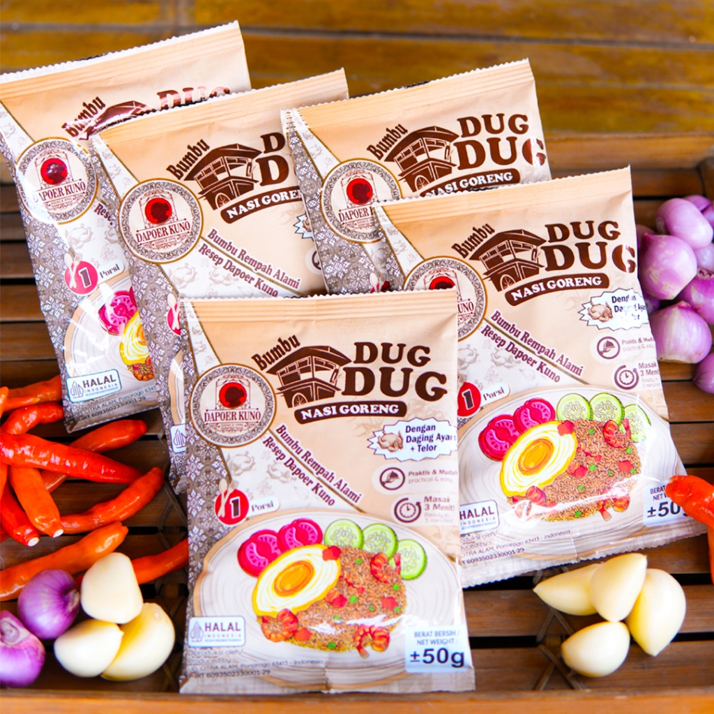 [5 Pcs] Dapoer Kuno - Bumbu Nasi Goreng Dug Dug - Termasuk Daging dan Telur