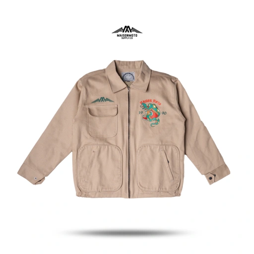 Image of Maisonmoto Supply - Work Jacket - Viper WJ - Work Jacket Cream Pria Motor