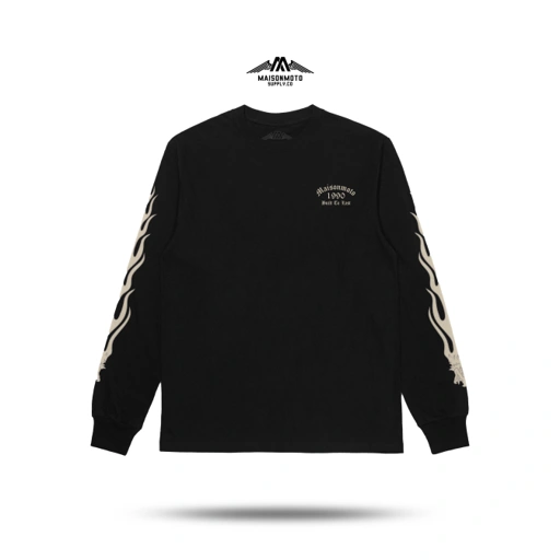 Image of Maisonmoto Supply - T-shirt - Iron Talon - Longsleeve Black Pria Motor