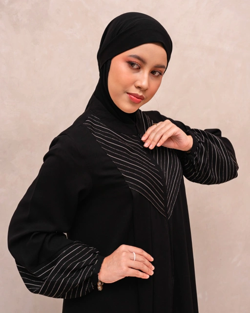 ABAYA RANIA - JET BLACK