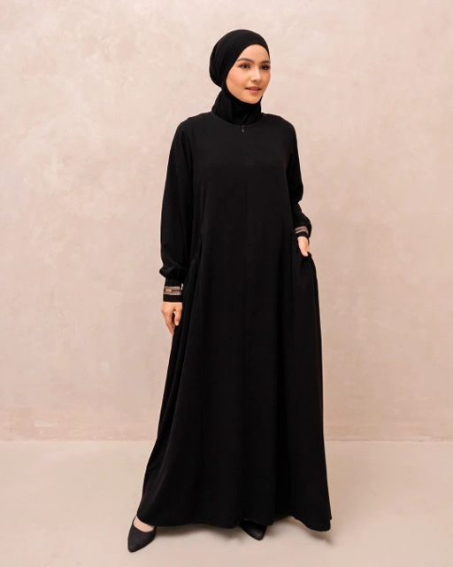 ABAYA ZAMIRA - JET BLACK