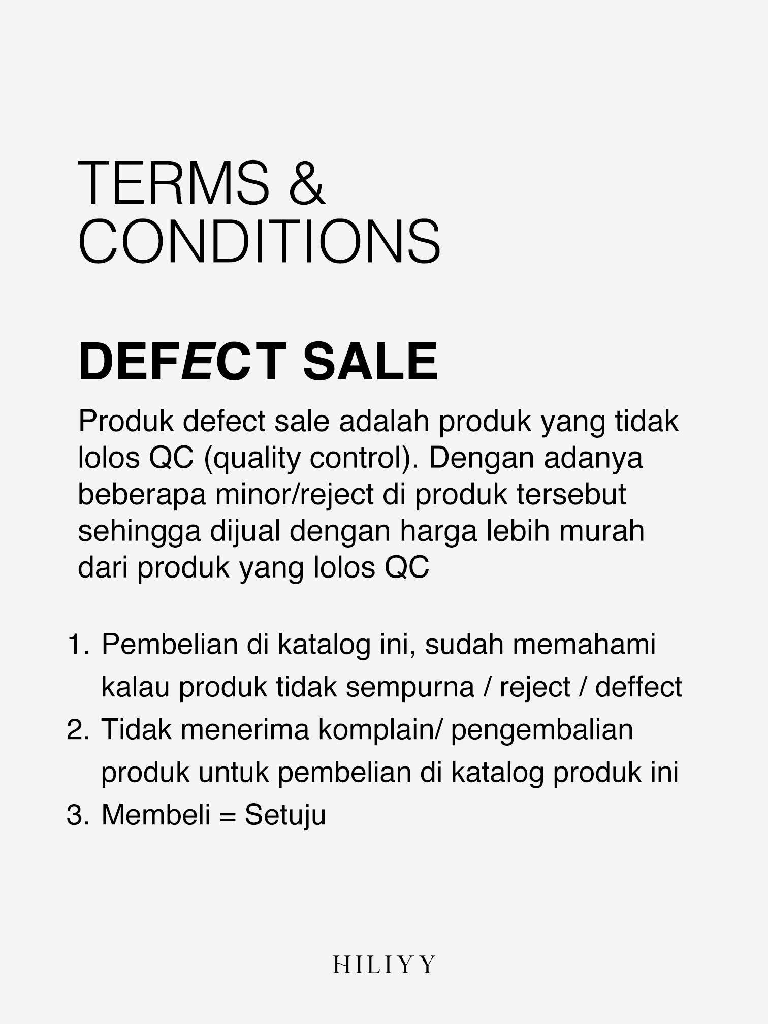 Defect Sale - Abaya dan Outer