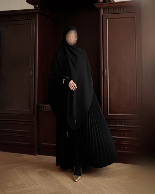 Image of Kalila Pleated  Abaya