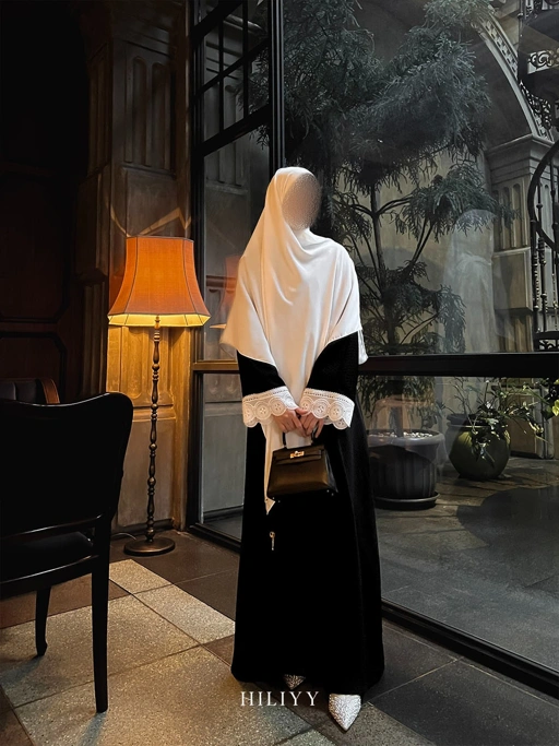Image of New Halimah Abaya Lace Cuff