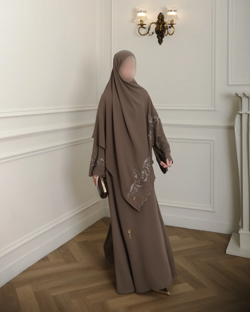 Image of Najya Abaya  Embroidery Sequins Abaya