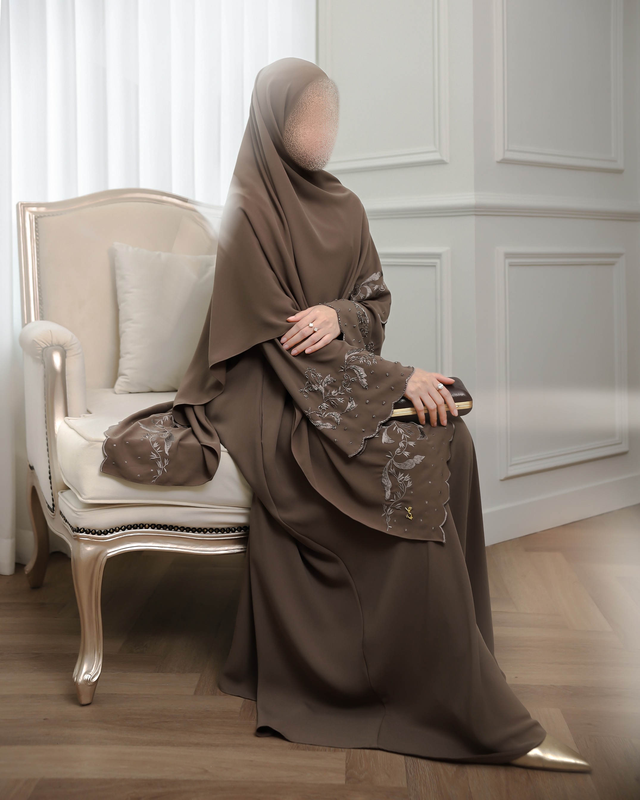 Najya Abaya Embroidery Sequins Abaya