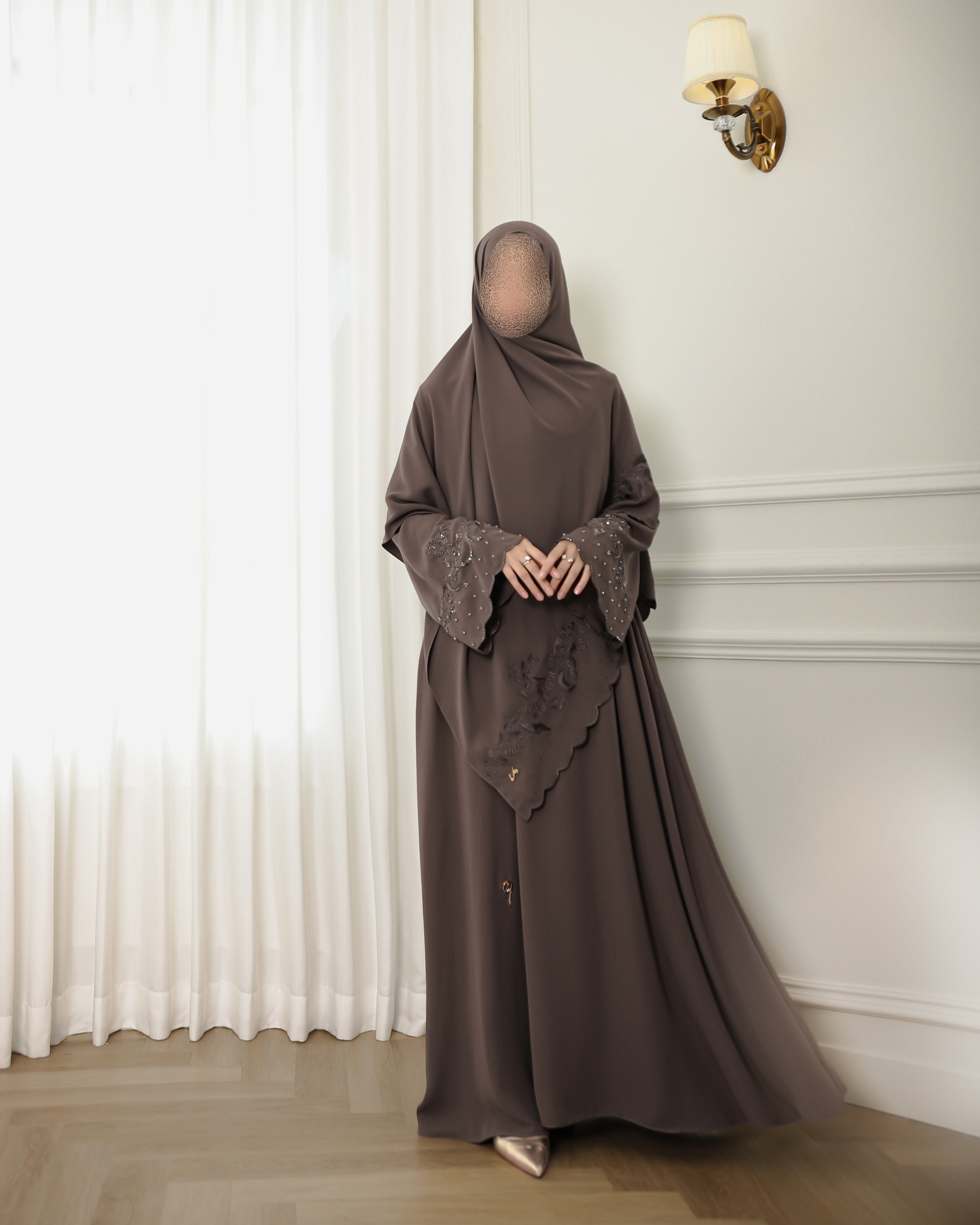 Najya Abaya Embroidery Sequins Abaya