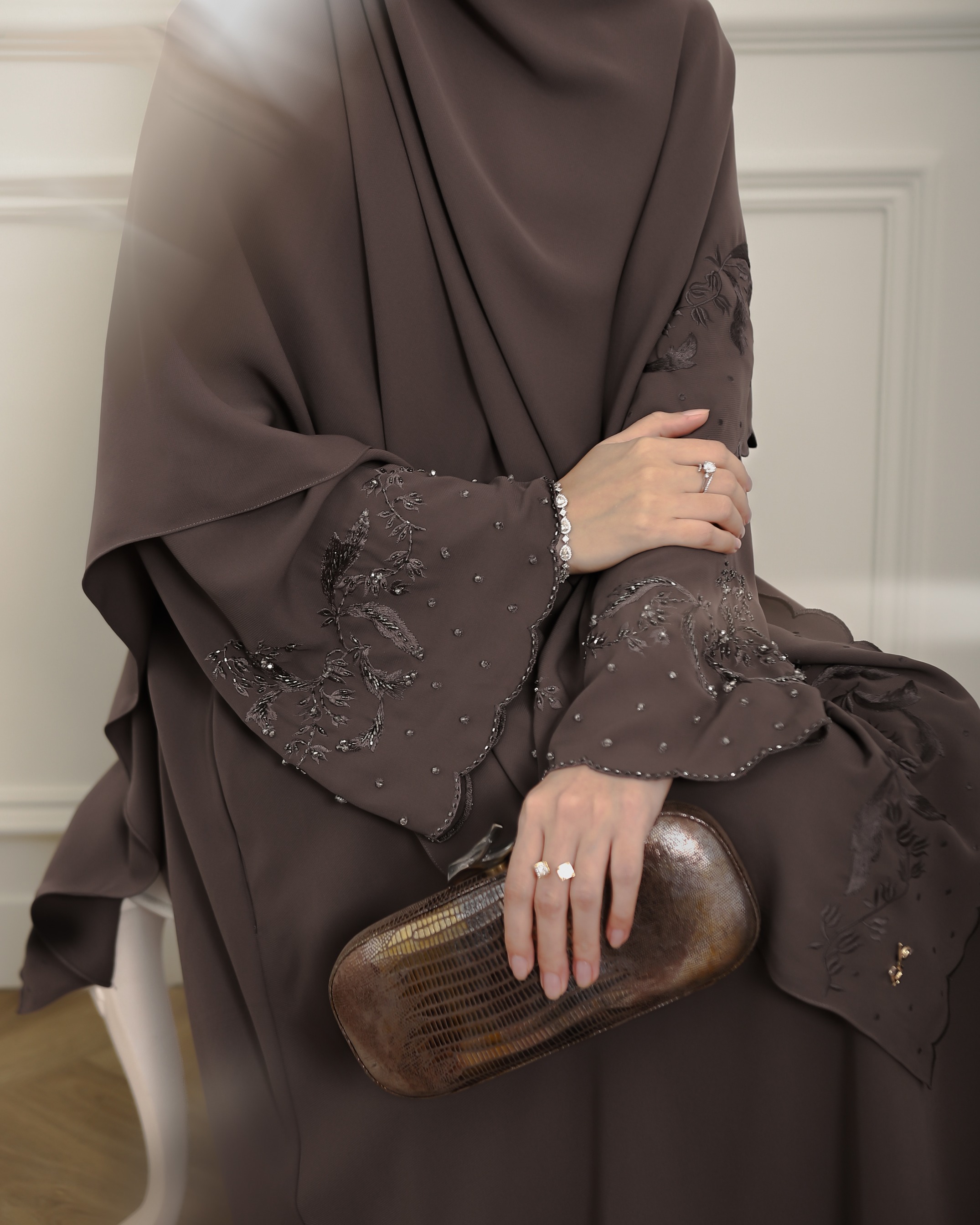 Najya Abaya Embroidery Sequins Abaya