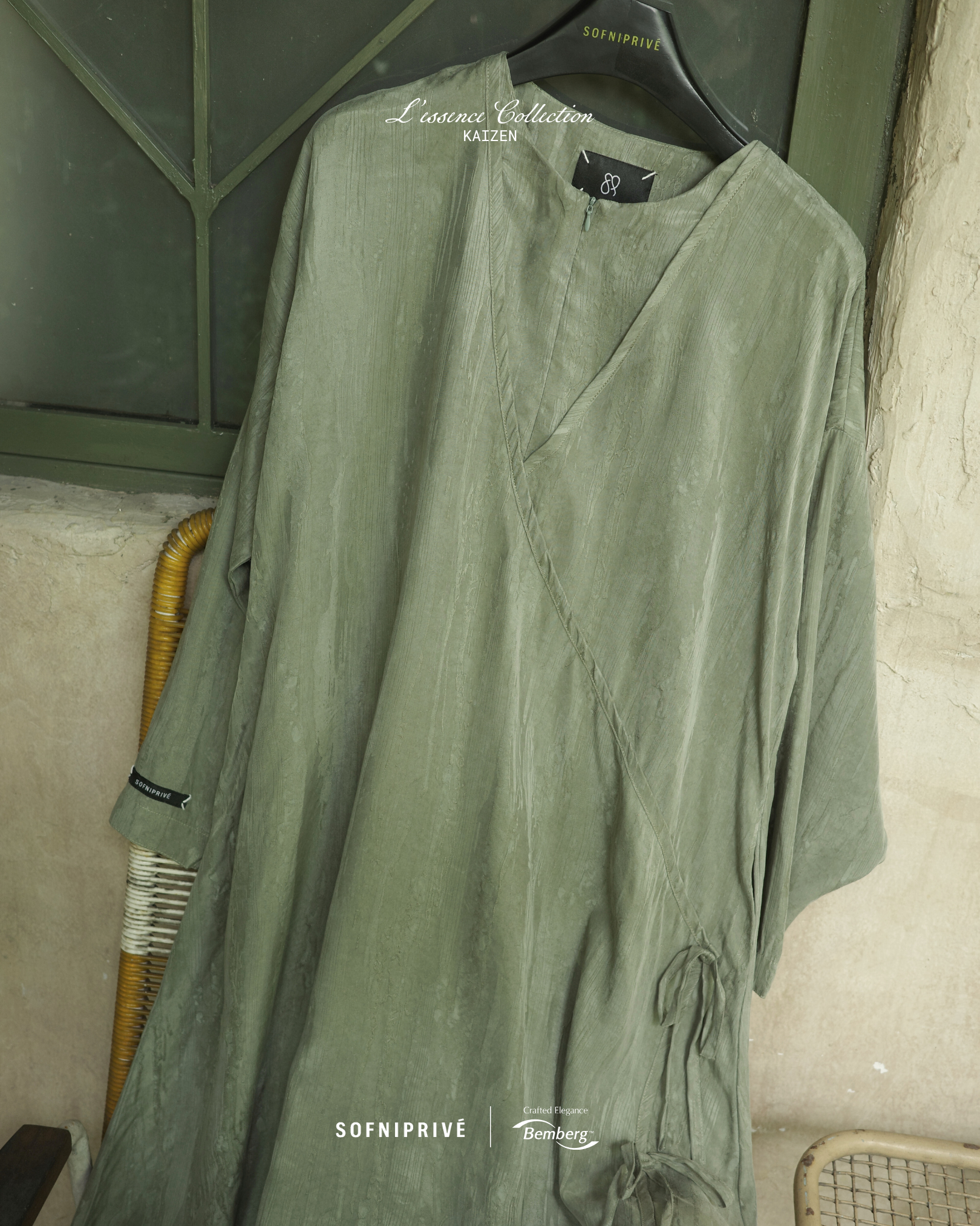 KAIZEN DRESS PISTACHIO