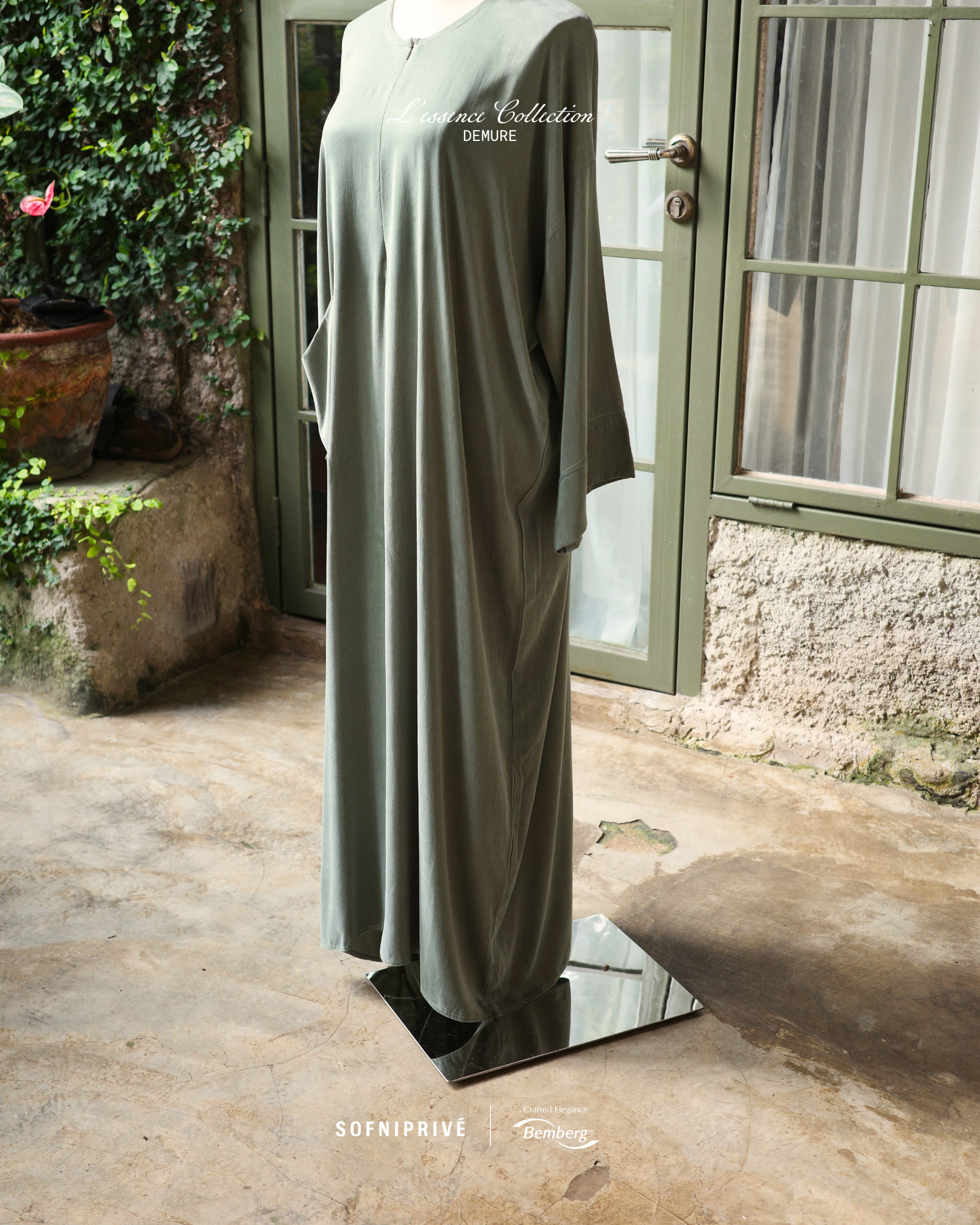 DEMURE DRESS ICEBERG GREEN