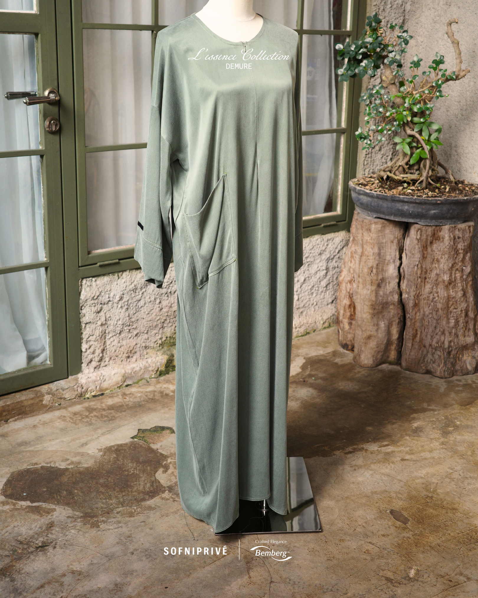 DEMURE DRESS ICEBERG GREEN