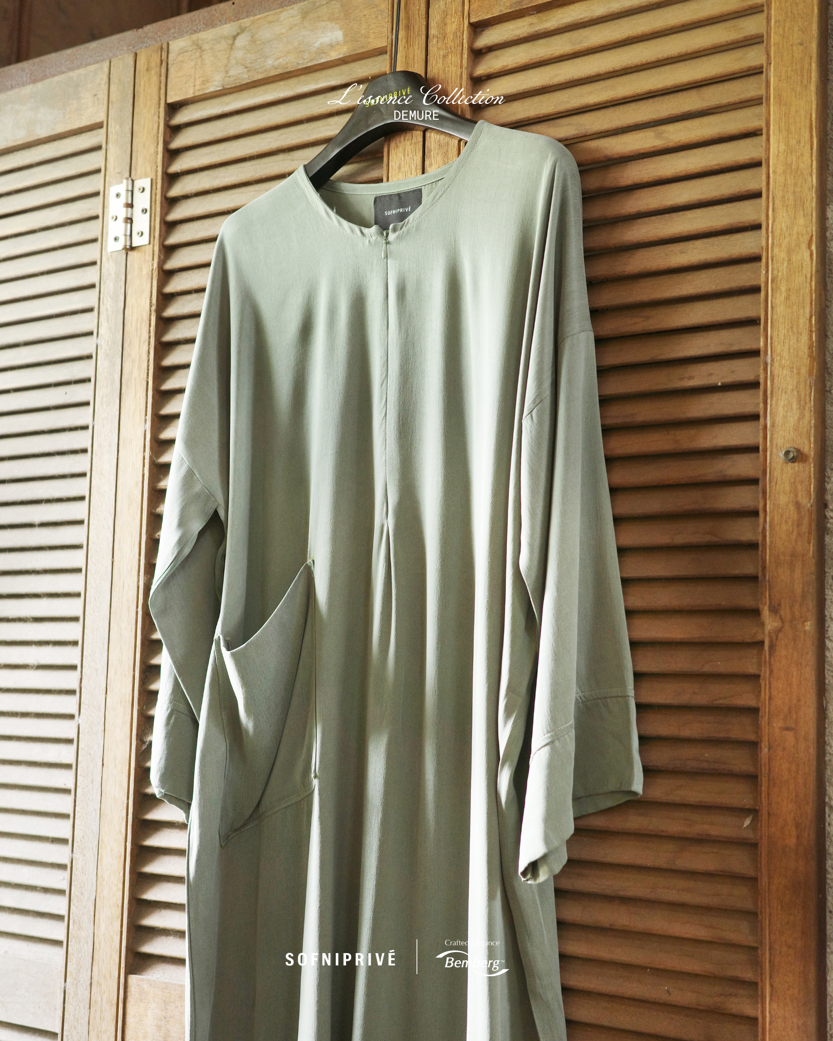 DEMURE DRESS ICEBERG GREEN
