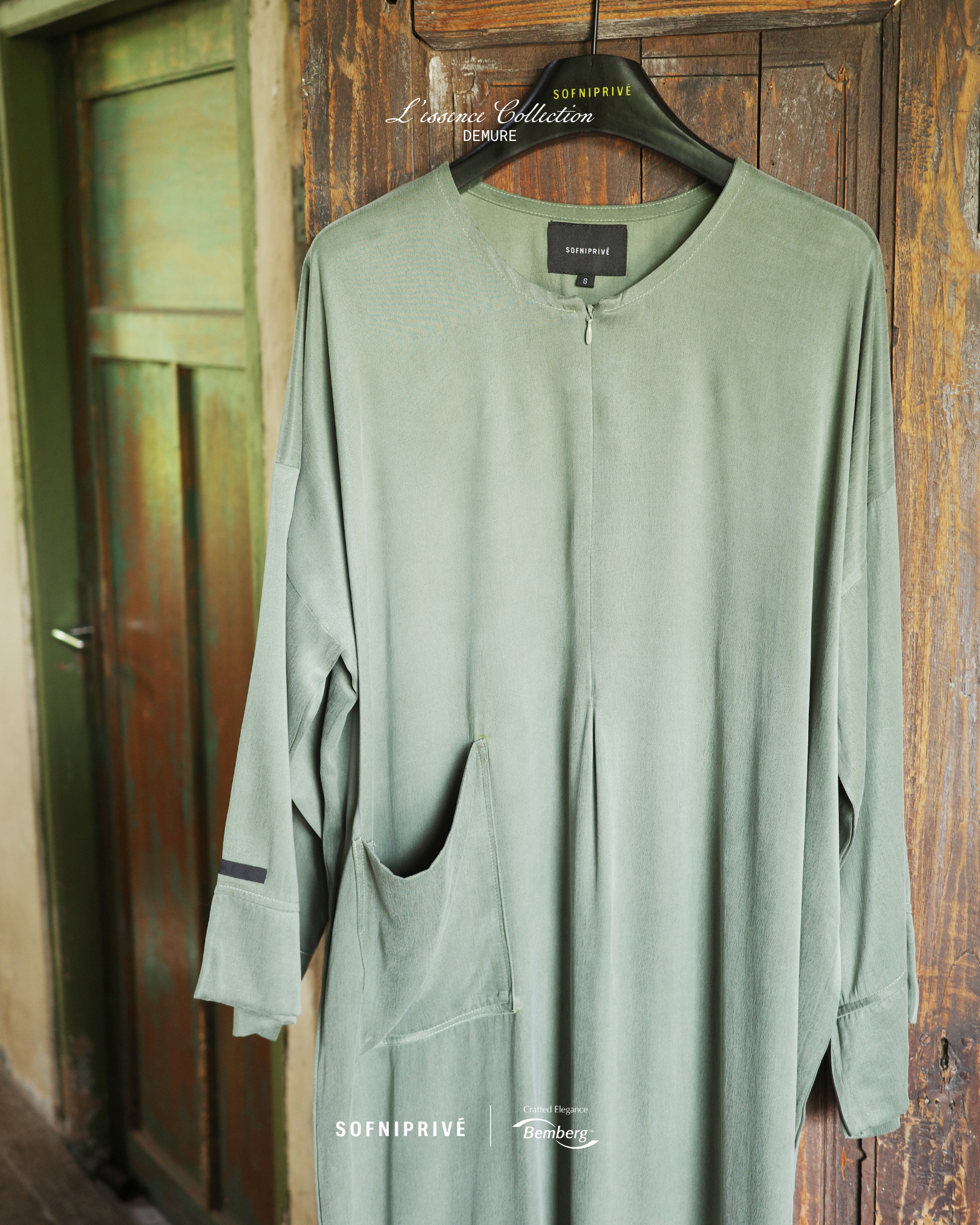 DEMURE DRESS ICEBERG GREEN