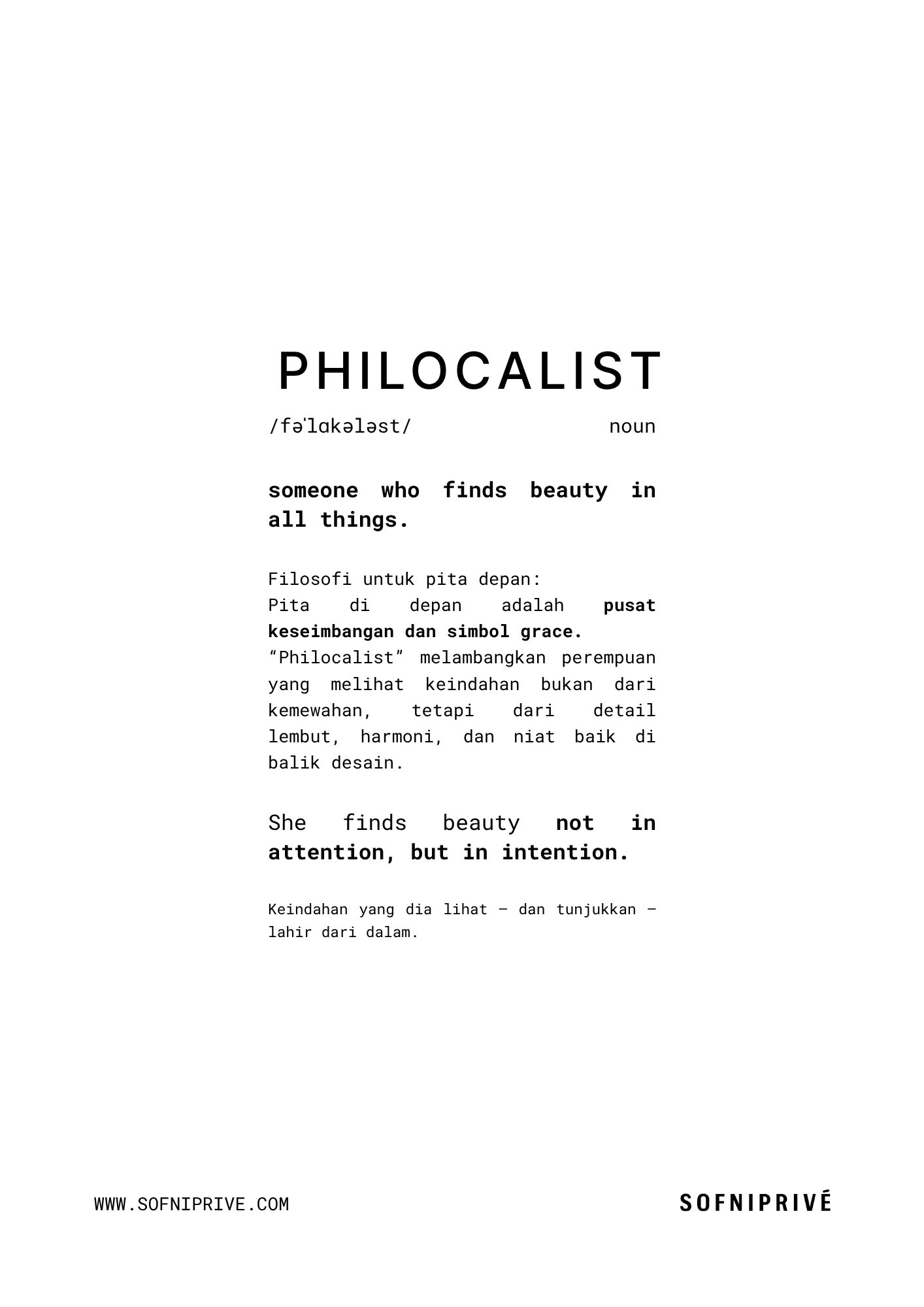PHILOCALIST DRESS
