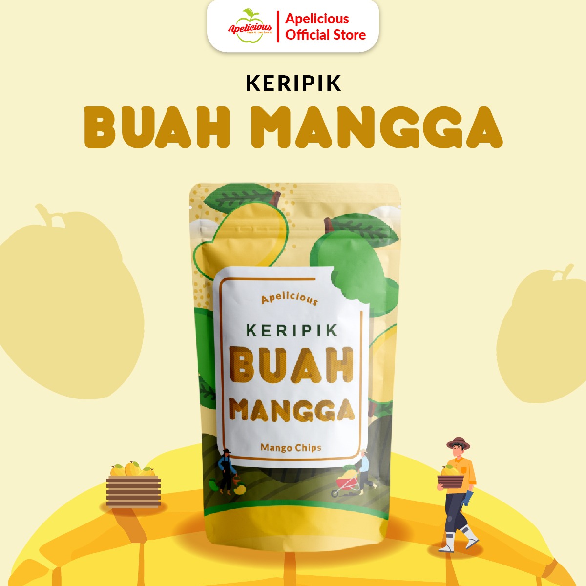 APELICIOUS Keripik Buah Mangga 50gr Eksklusif Printing