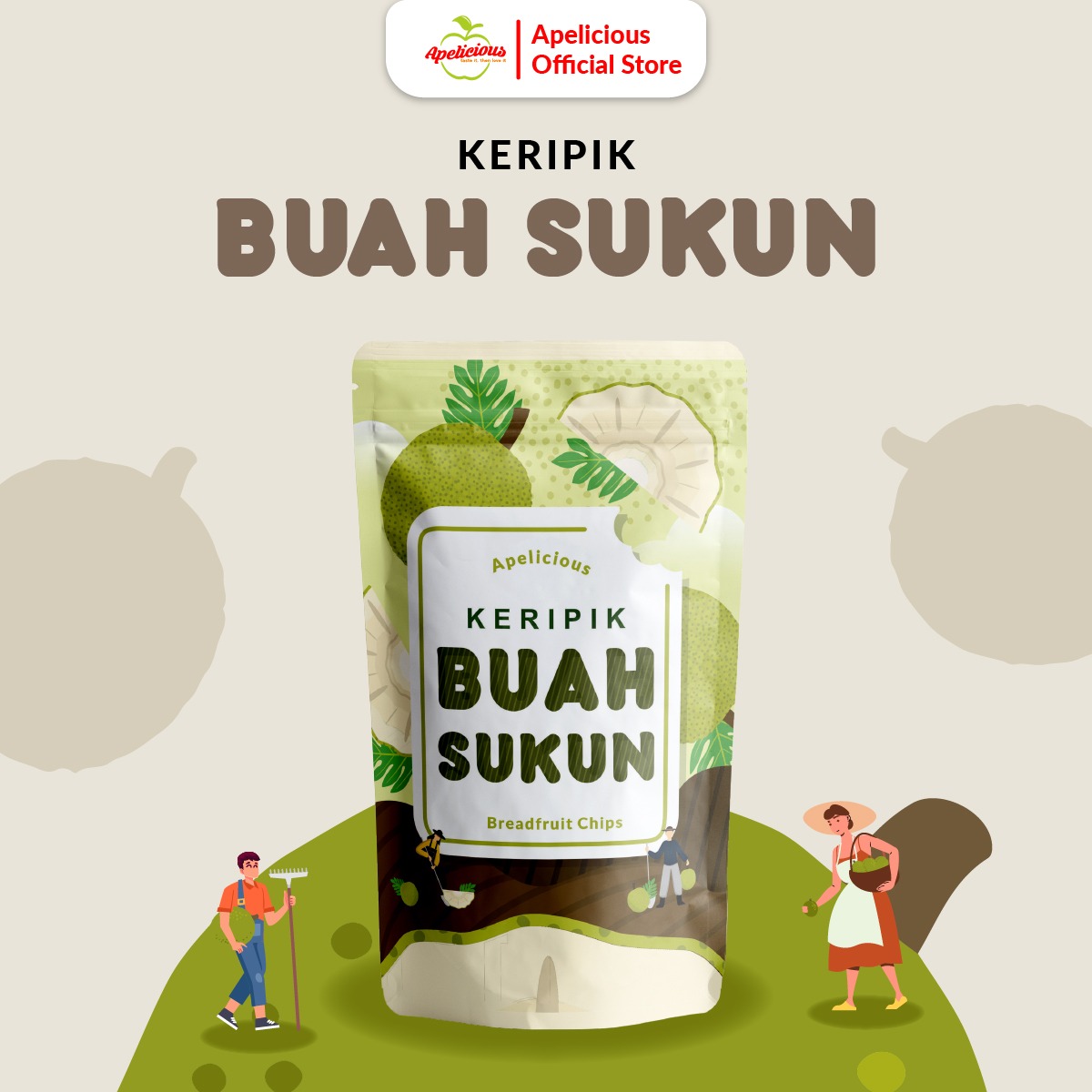 APELICIOUS Keripik Sukun 50gr Eksklusif Printing