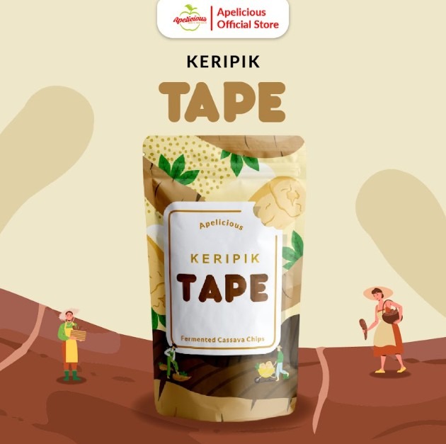 APELICIOUS Keripik Tape 50gr Eksklusif Printing 
