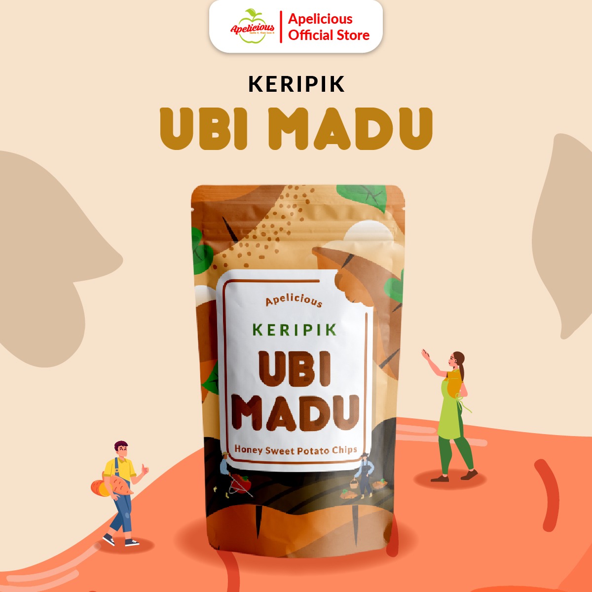 APELICIOUS Keripik Ubi Madu 50gr Eksklusif Printing