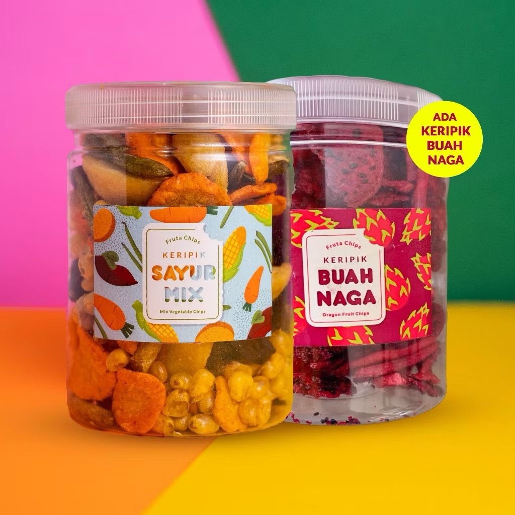APELICIOUS KERIPIK SAYUR MIX/BUAH MIX TOPLES (Wortel, Okra, buncis,Brokoli