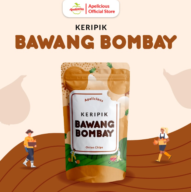 APELICIOUS Keripik Bawang Bombay 50gr Eksklusif Printing
