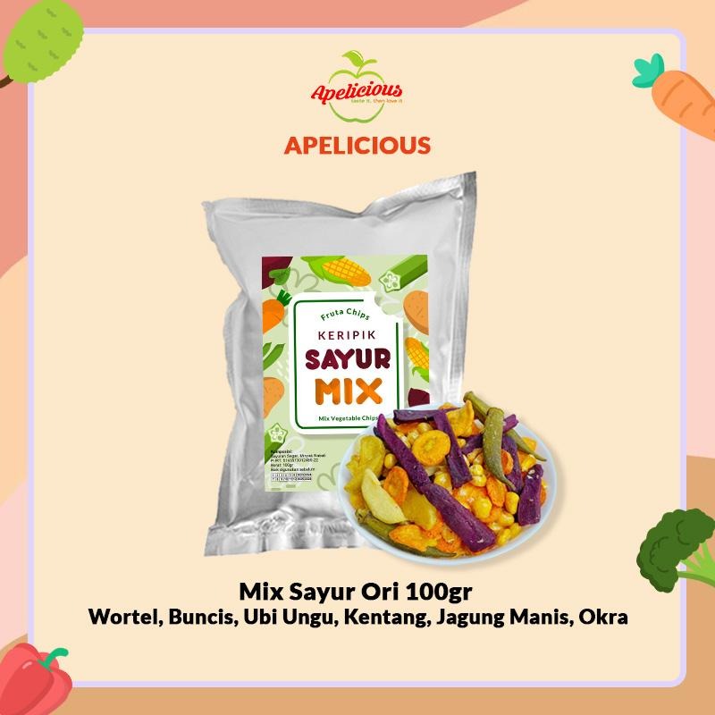 APELICIOUS [GRATIS MIX KERIPIK SAYUR TEPUNG CRISPY] MIX KERIPIK SAYUR ORI + MIX KERIPIK BUAH SAYUR