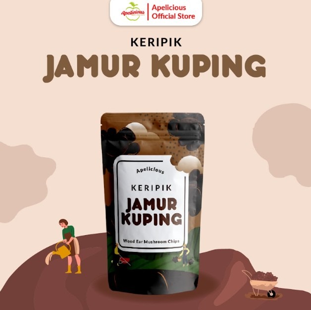 APELICIOUS Keripik Jamur Kuping 50gr Eksklusif Printing