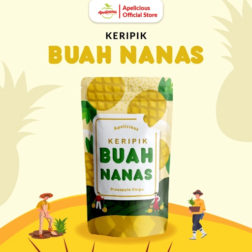 Image of APELICIOUS Keripik Buah Nanas 50gr Eksklusif Printing 