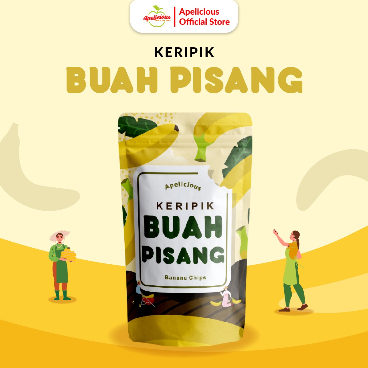 APELICIOUS Keripik Buah Pisang 50gr Eksklusif Printing