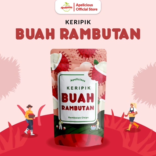 Image of APELICIOUS Keripik Buah Rambutan 50gr Eksklusif Printing 